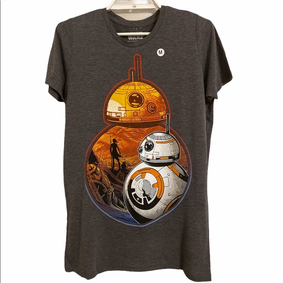 Star Wars BB8 Jakku Scene Rey Graphic Tshirt - Picture 1 of 4